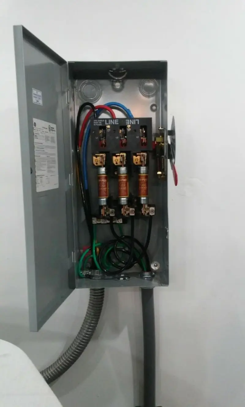 Three-phase disconnect switch installed for Electrical Wiring & Rewiring in Burrell